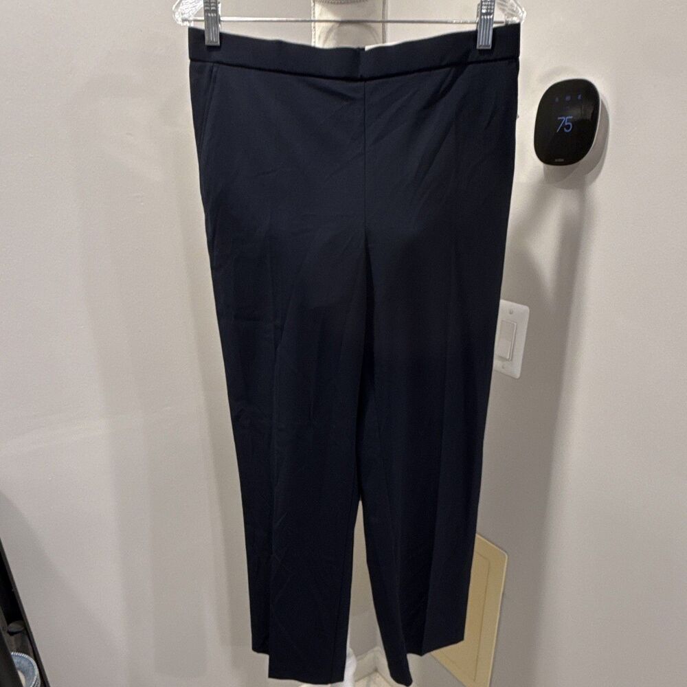 Croft & Barrow Navy Dress Pants 12P Mid Rise Straight Leg Flat Front Stretch